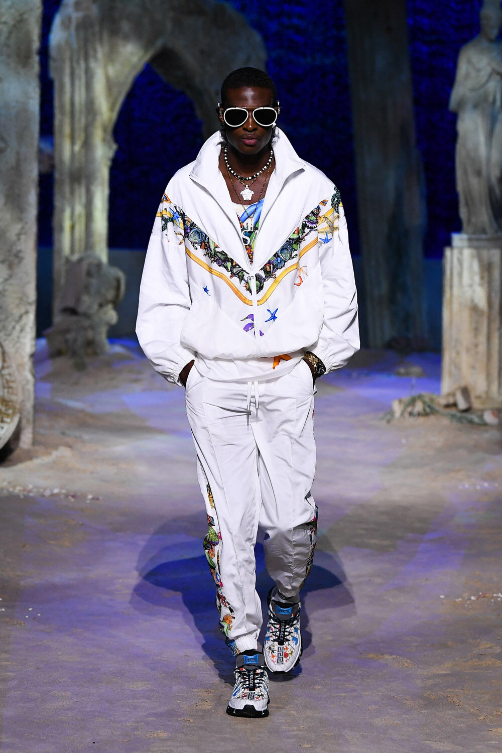 All white versace outfit store