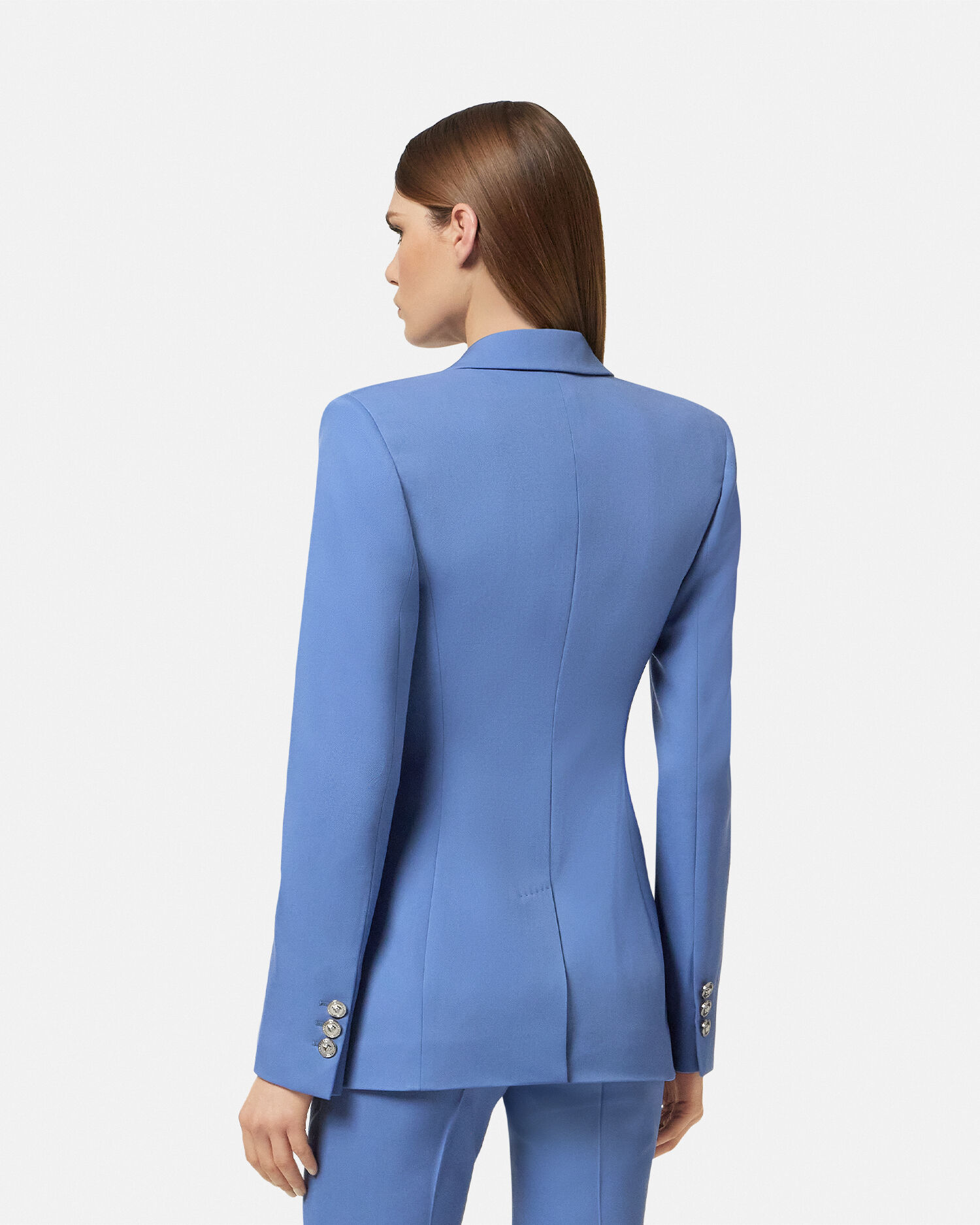 【関税&送料込】Versace Light-Blue Leather Blazer 90_1019505-