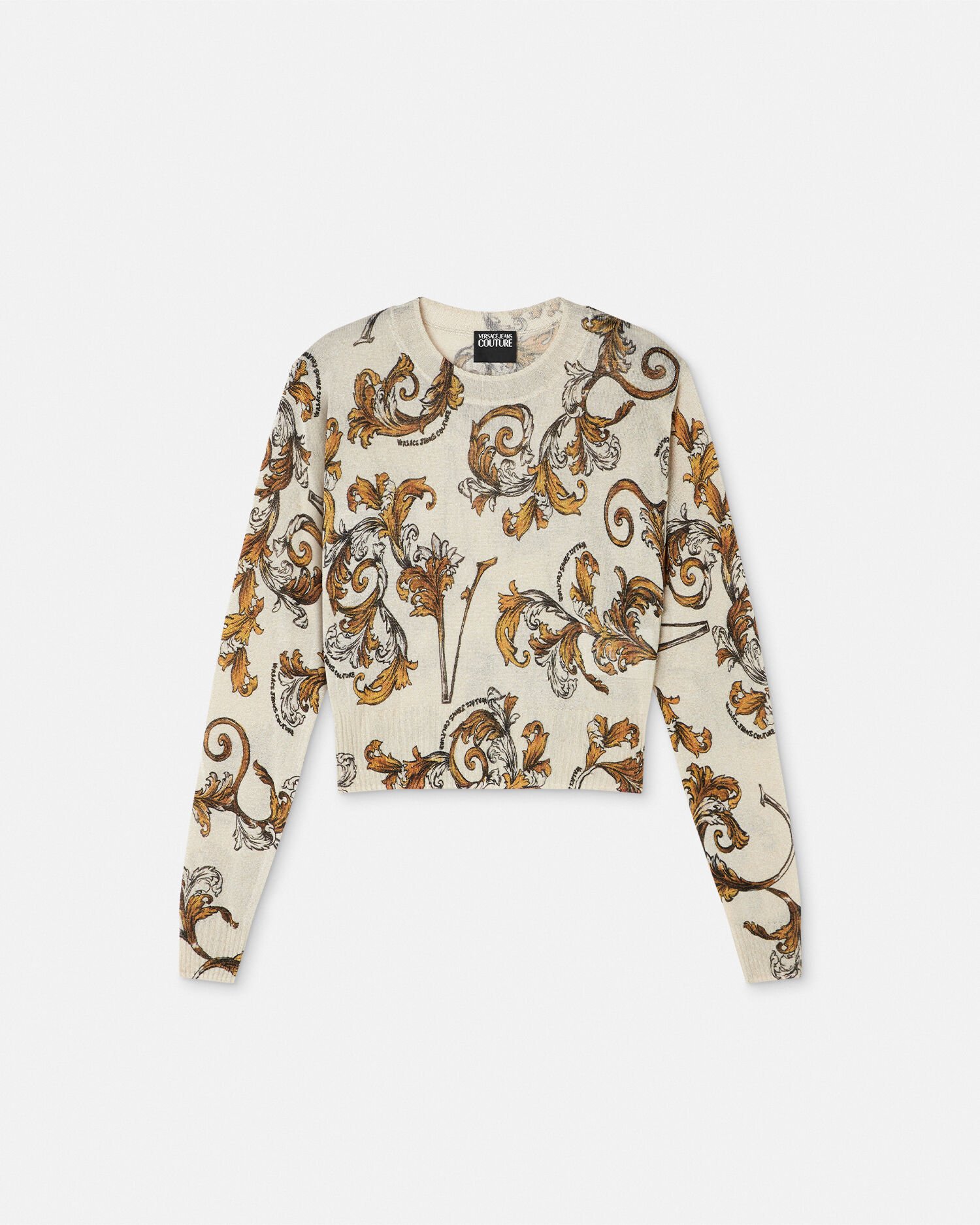 Tシャツ・カットソー VERSACE JEANS OUTLINE BAROQUE LUREX KNIT T-SHIRT s-l400.jpg
