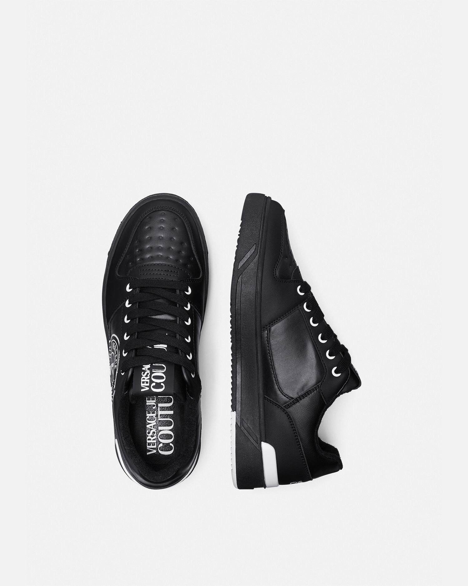 Starlight V-Emblem Sneakers Black,Print | VERSACE