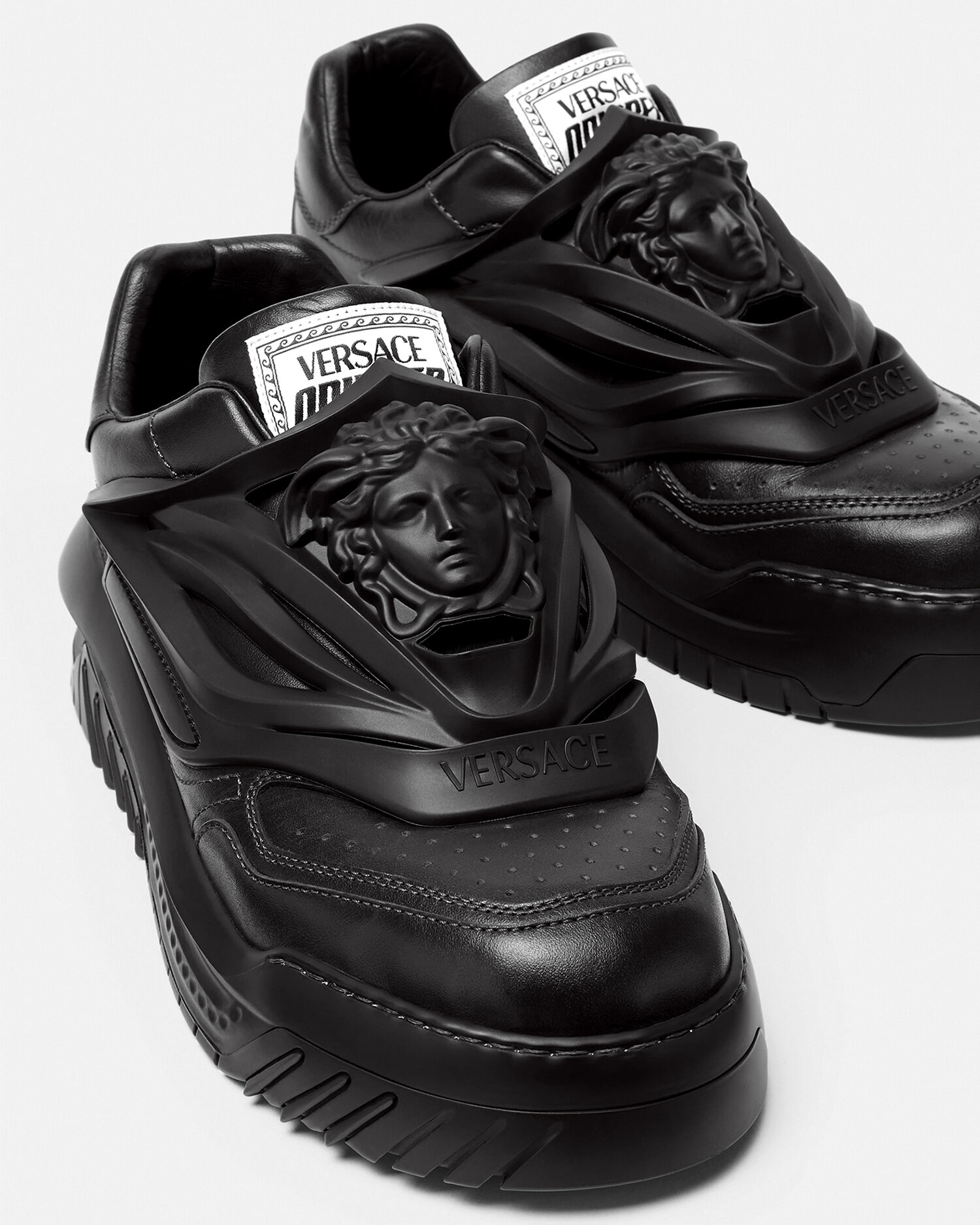 All black versace sneakers deals