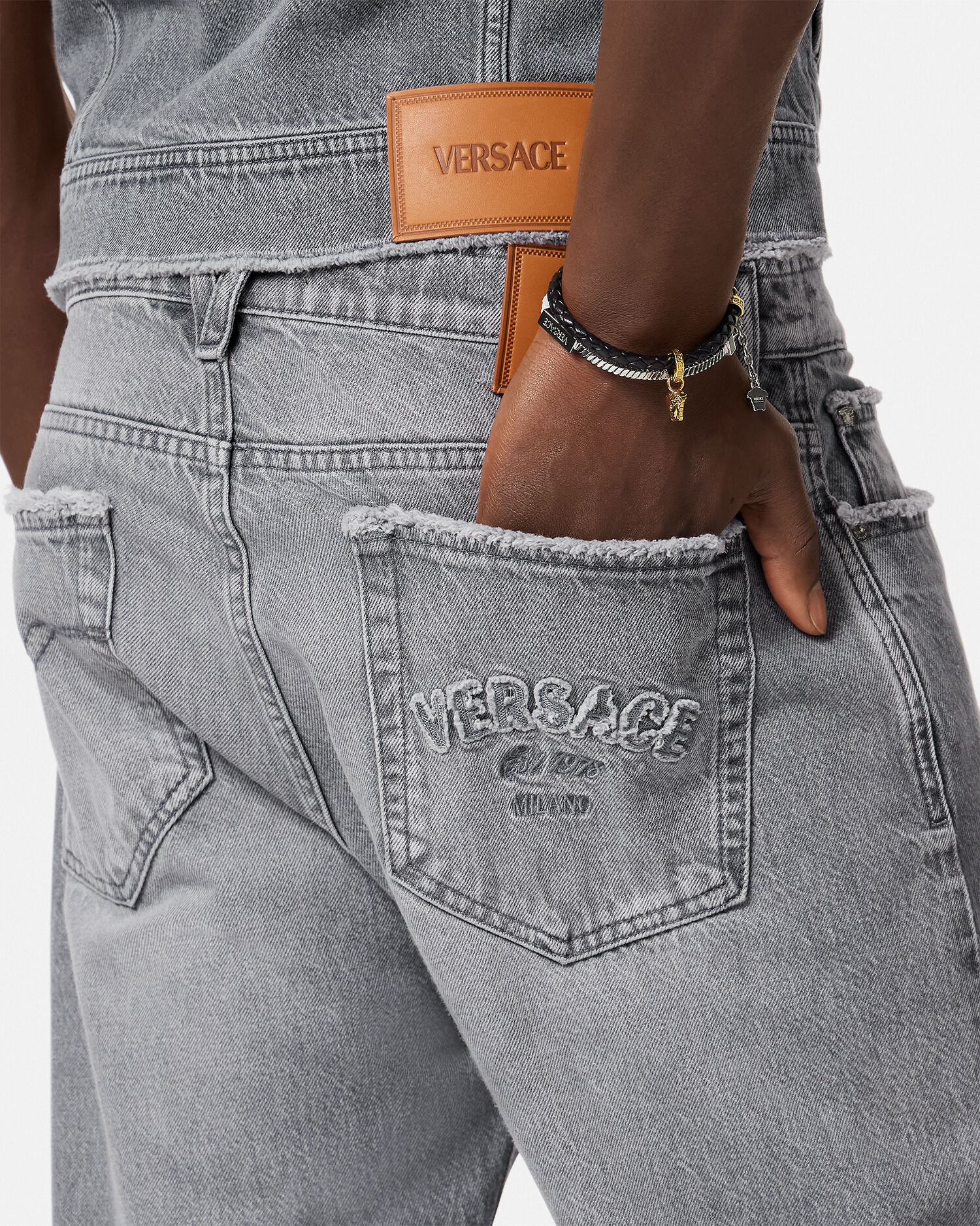 Denim versace top