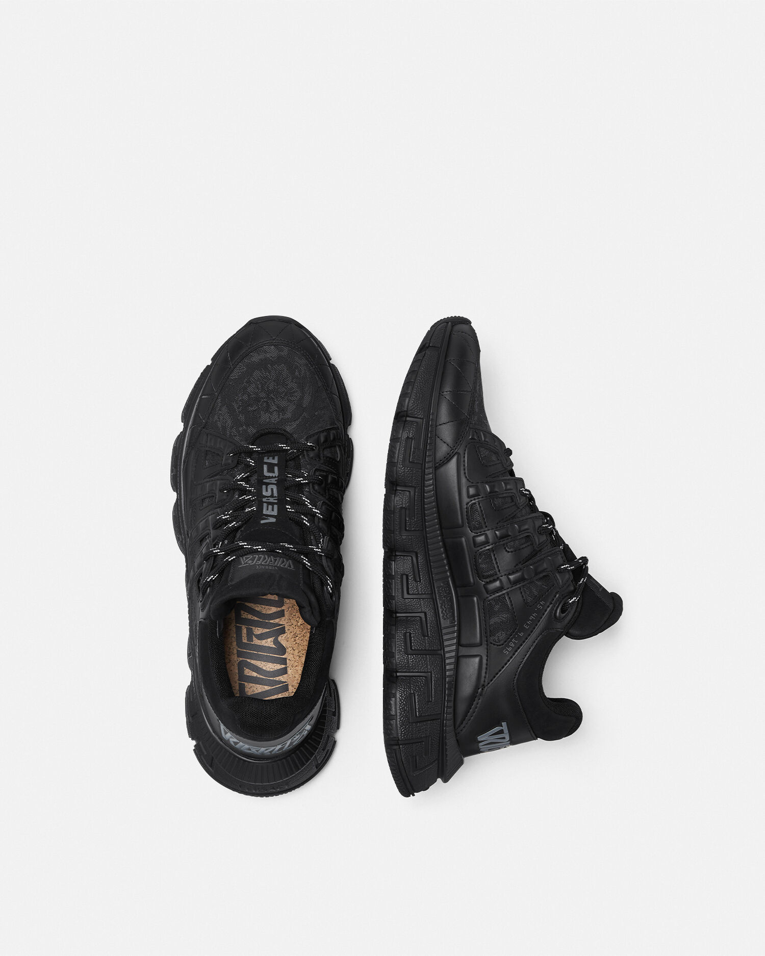All black versace sneakers shop