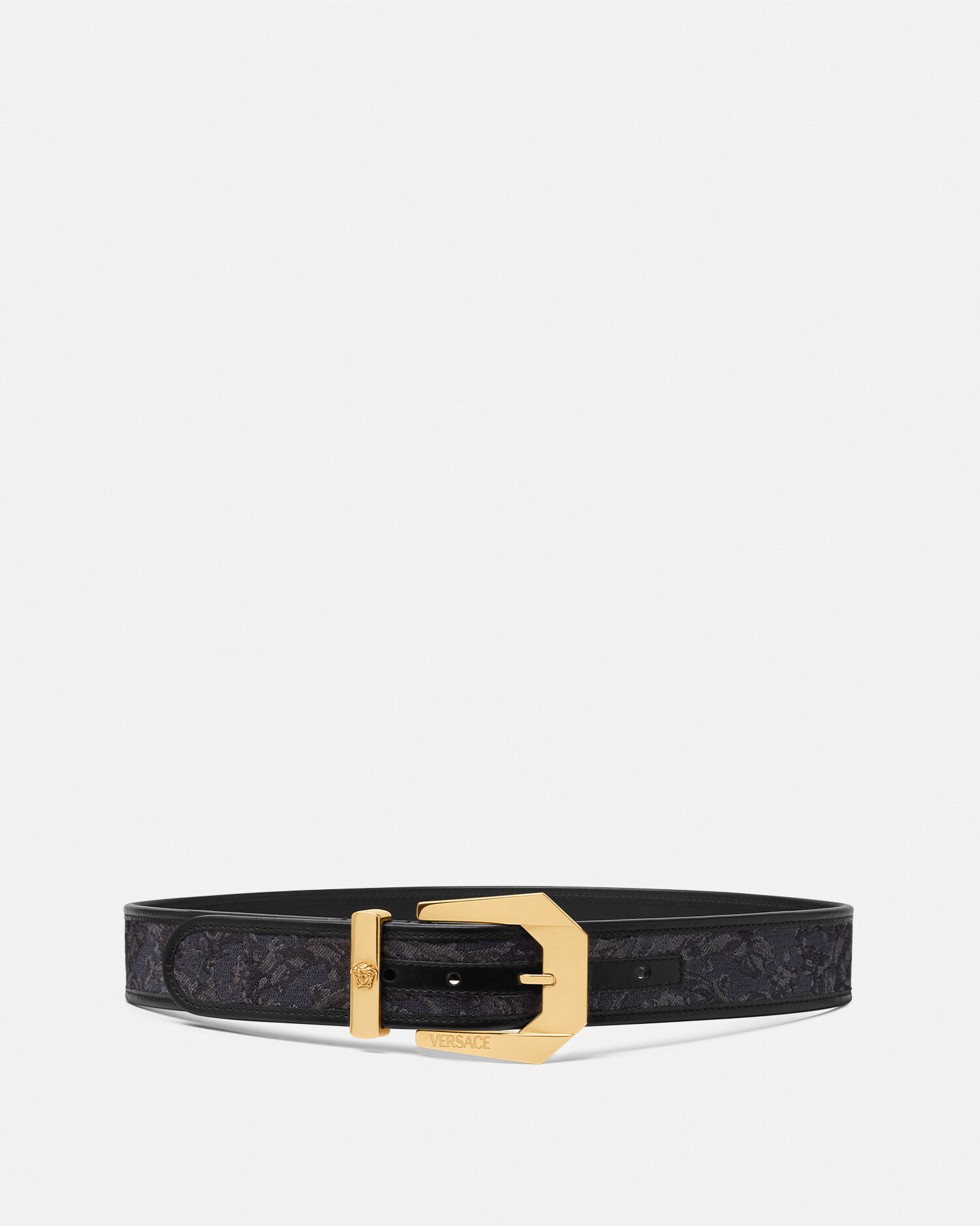Versace★素敵！Fabric Barocco Jacquard Black Pouch Barocco Jacquard Pouch | VERSACE CA