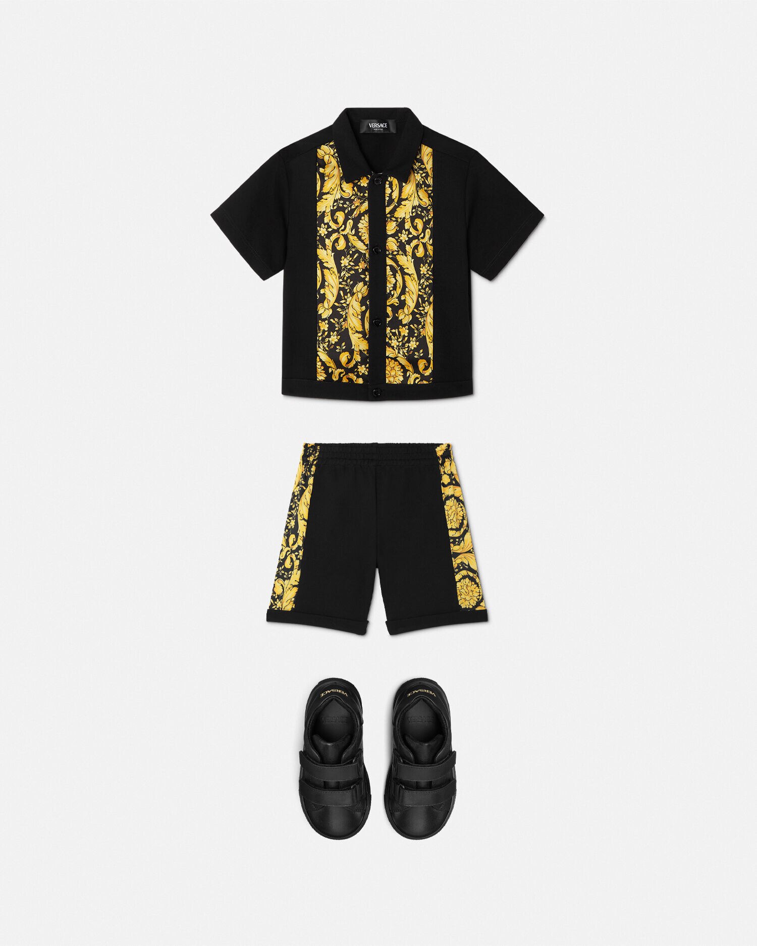 Barocco Kids Paneled Shirt VERSACE RU