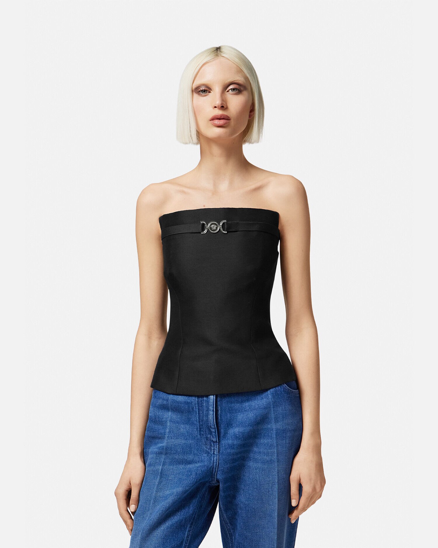 Versace strapless shop top