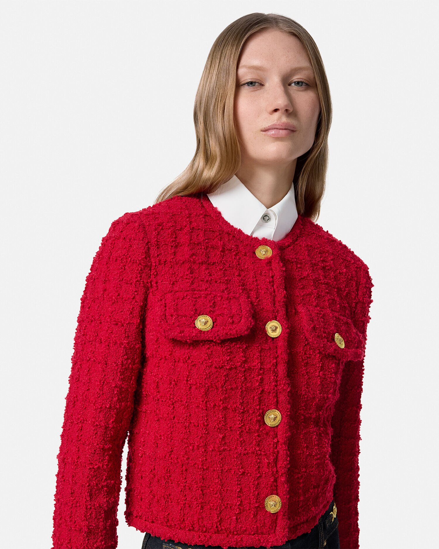 Zara tweed cardigan discount