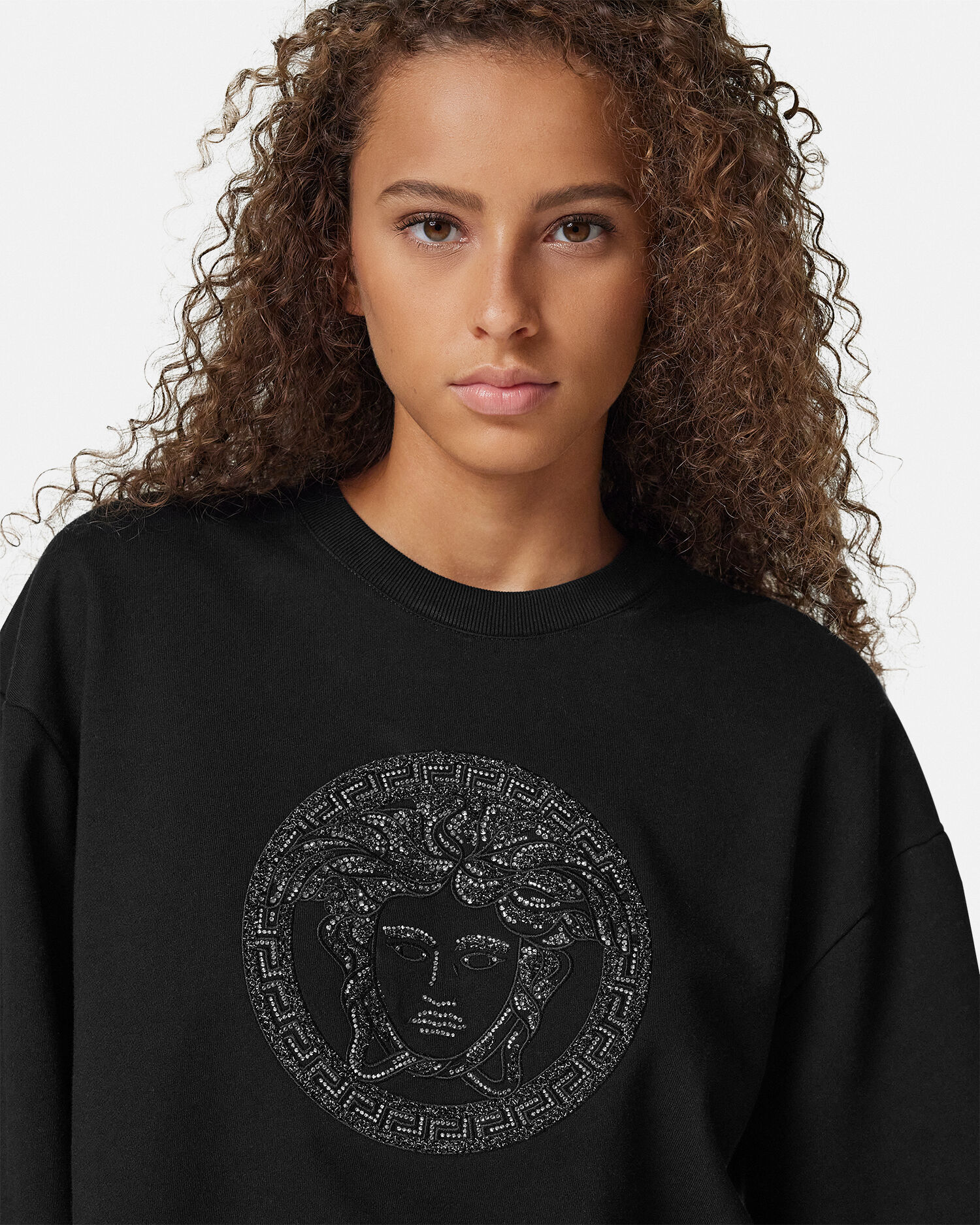 Embellished Medusa Sweatshirt VERSACE RU