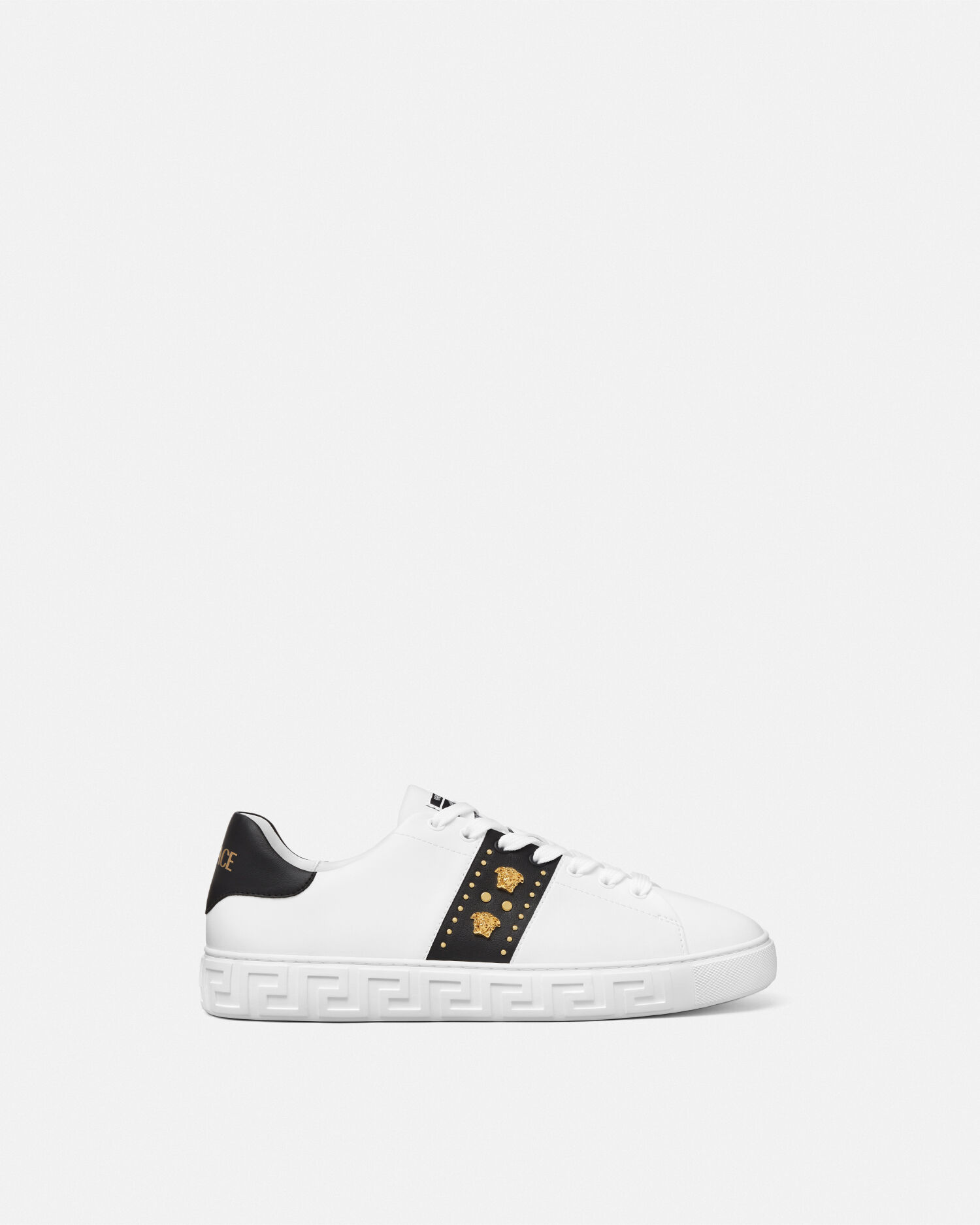 White studded sneakers cheap