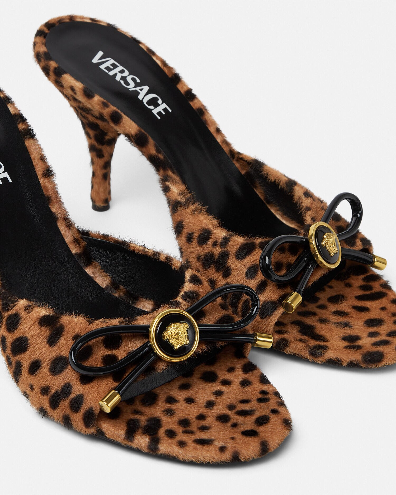 Leopard print mules clearance