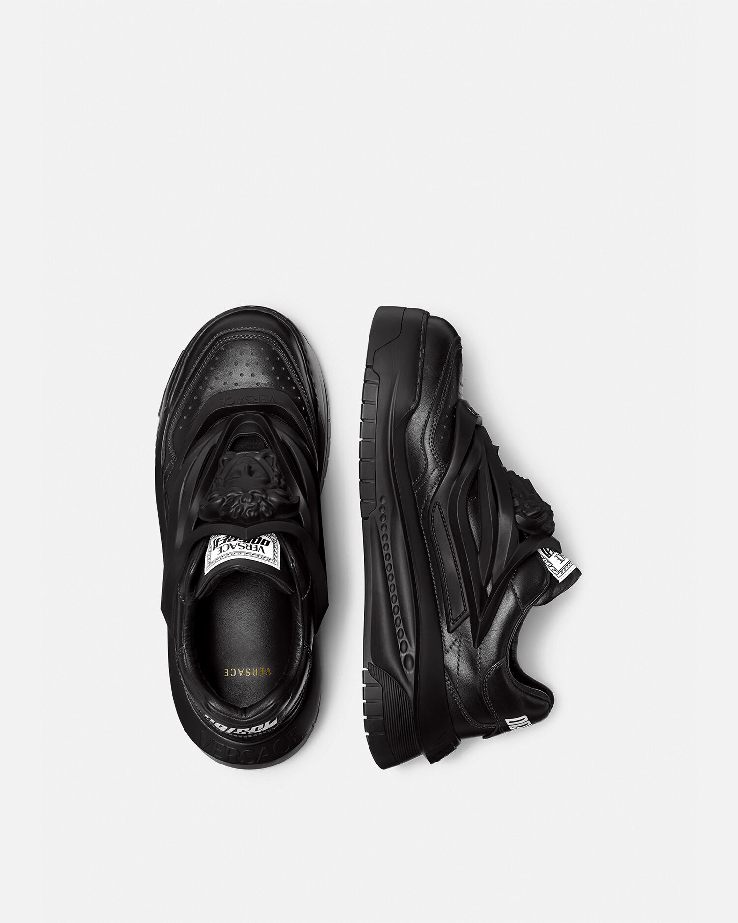 All black versace sneakers deals