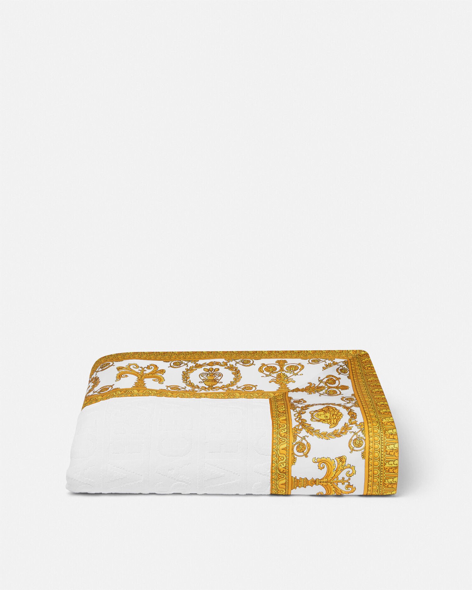 I ♡ Baroque Beach Towel White | VERSACE