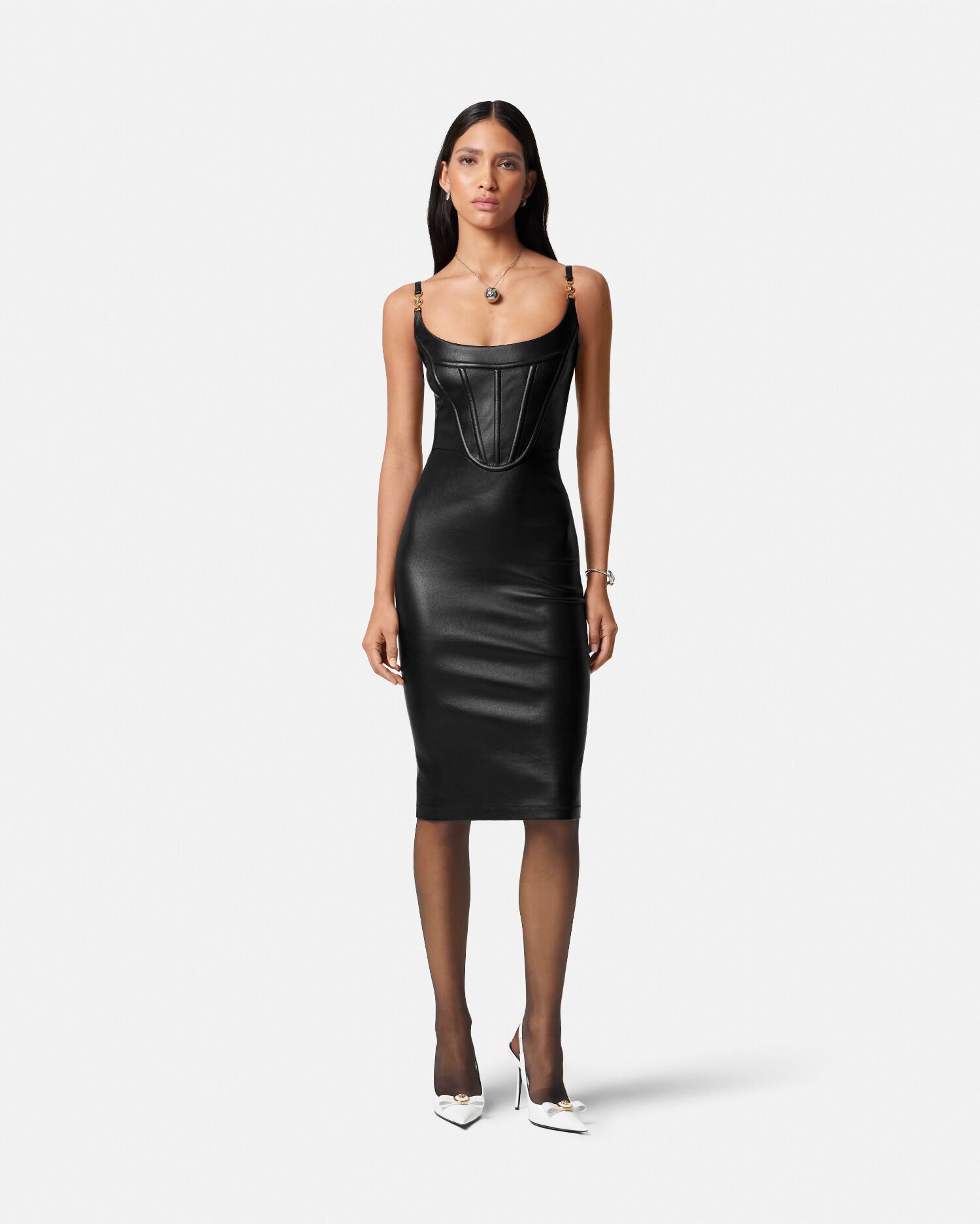 Abito nero versace best sale
