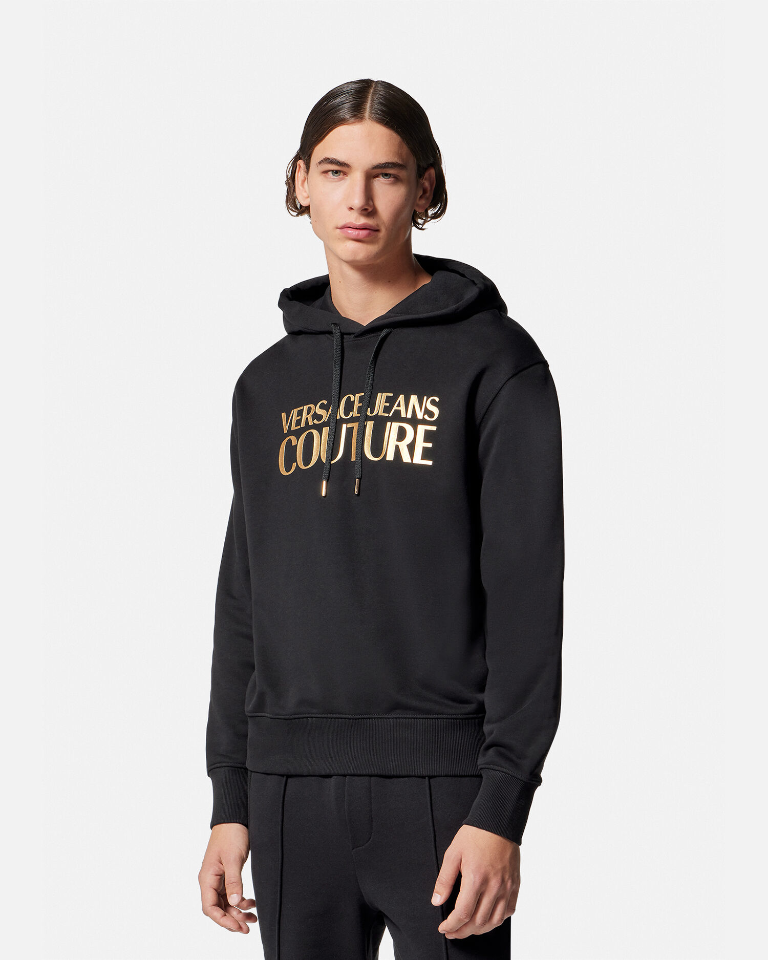 Versace black hoodie sale